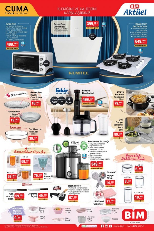 Bu Hafta BİM Aktüel Ürünler Kataloğunda Neler Var? 21 Ocak BİM Kataloğu 2022